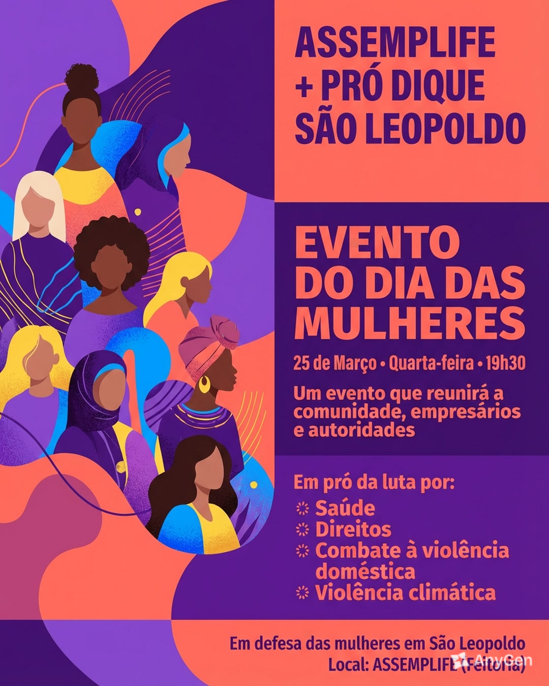 Cartaz Dia das Mulheres